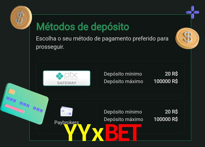 O cassino YYxbet oferece uma grande variedade de métodos de pagamento
